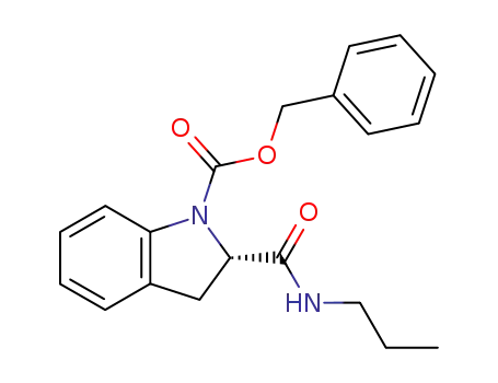 Molecular Structure of 185213-04-1 (N-benzyloxycarbonyl-(2S)-indolinecarboxylic acid propylamide)