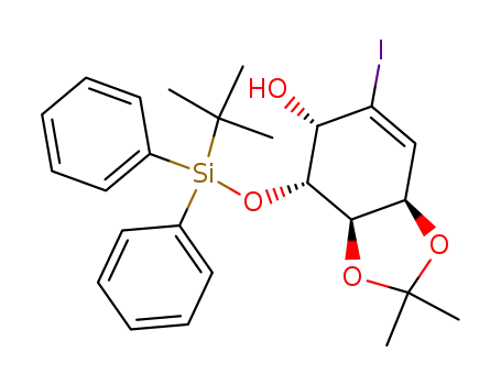 (3aR,4R,5S,7aR)-4{[(1,1-dimethylethyl)diphenylsilyl]oxy}-3a,4,5,7a-tetrahydro-6-iodo-2,2-dimethyl-1,3-benzodioxol-5-ol