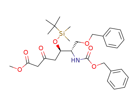 (5R,6S)-7-benzyloxy-6-benzyloxycarbonylamino-5-(tert-butyl-dimethyl-silanyloxy)-3-oxoheptanoic acid methyl ester