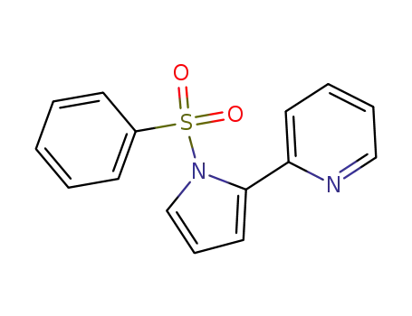 Molecular Structure of 139003-62-6 (1H-Pyrrole, 1-(phenylsulfonyl)-2-(2-pyridinyl)-)