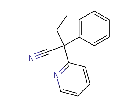 Molecular Structure of 19395-42-7 (2-PHENYL-2-PYRIDIN-2-YL-BUTYRONITRILE)