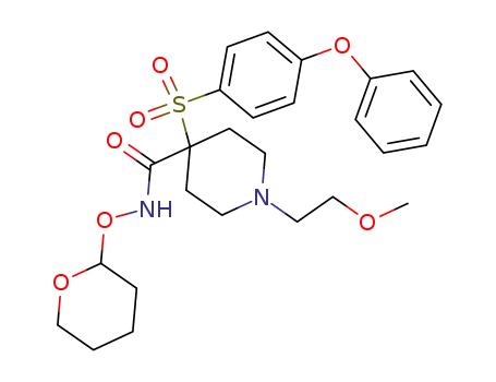 1-(2-methoxy-ethyl)-4-(4-phenoxy-benzenesulfonyl)-piperidine-4-carboxylic acid (tetrahydro-pyran-2-yloxy)-amide