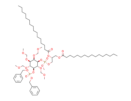Molecular Structure of 496922-03-3 (1D-O-(1,2-dipalmitoyl-sn-glycerol-3-O-methylphospho)-2,3,4,6-O-tetrakis(methoxymethylene)-myo-inositol-5-(dibenzyl phosphate))