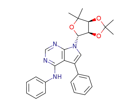 4-N-phenylamino-5-phenyl-7-(5'-deoxy-2',3'-O-isopropylidene-4'-C-methyl-β-D-ribo-furanosyl)pyrrolo[2,3-d]pyrimidine