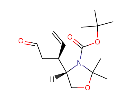 (4S,1'S)-2,2-dimethyl-4-[1'-(2''-oxoethyl)allyl]oxazolidine-3-carboxylic acid tert-butyl ester
