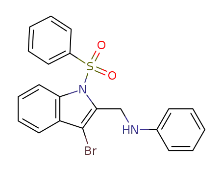 N-[3-bromo-1-phenylsulfonylindol-2-ylmethyl]aniline