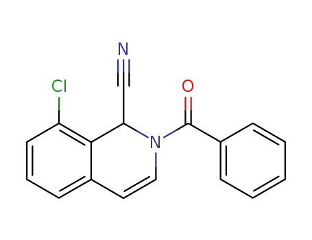 Molecular Structure of 863290-48-6 (2-benzoyl-8-chloro-1-cyano-1,2-dihydroisoquinoline)
