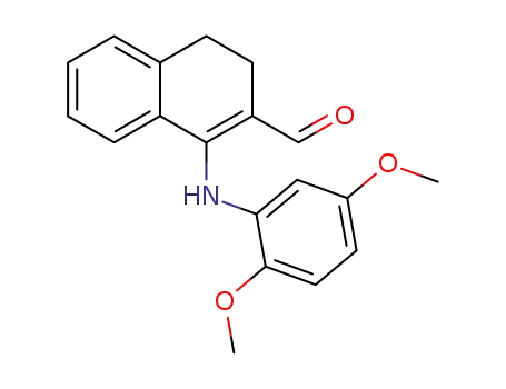 Molecular Structure of 861843-76-7 (1-(2,5-dimethoxy-phenylamino)-3,4-dihydro-naphthalene-2-carbaldehyde)
