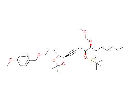 tert-butyl-[4-{5-[3-(4-methoxybenzyloxy)-propyl]-2,2-dimethyl-[1,3]dioxolan-4-yl}-1-(1-methoxymethoxyheptyl)-but-3-ynyloxy]-dimethylsilane