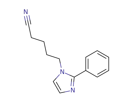 Molecular Structure of 791856-78-5 (5-(2-phenylimidazol-1-yl)valeronitrile)