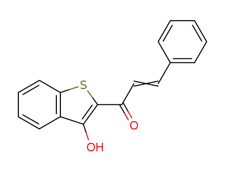 Molecular Structure of 2034-87-9 (2-Propen-1-one, 1-(3-hydroxybenzo[b]thien-2-yl)-3-phenyl-)