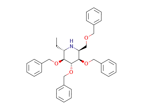(2S,3R,4R,5S,6S)-3,4,5-Tris-benzyloxy-2-benzyloxymethyl-6-ethyl-piperidine