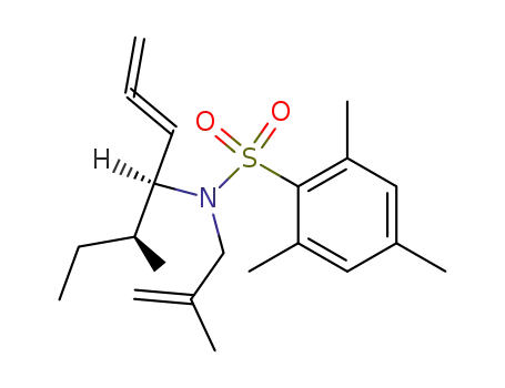 Molecular Structure of 627079-73-6 (N-(2-methylprop-2-enyl)-N-{(1S)-1-[(1S)-1-methylpropyl]-2,3-butadienyl}-2,4,6-trimethylphenylsulfonamide)