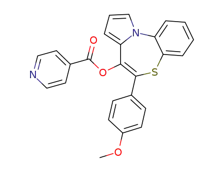 7-isonicotinoyloxy-6-p-methoxyphenylpyrrolo<2,1-d><1,5>-benzothiazepine