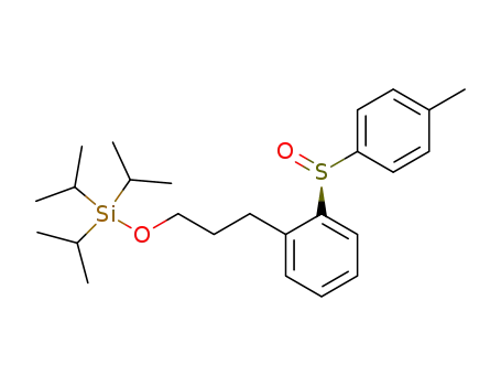 Molecular Structure of 835626-69-2 (Silane,
tris(1-methylethyl)[3-[2-[(S)-(4-methylphenyl)sulfinyl]phenyl]propoxy]-)
