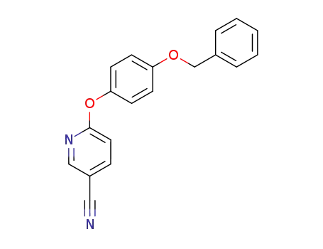 Molecular Structure of 639091-30-8 (6-[(4-benzyloxy)phenoxy]nicotinonitrile)