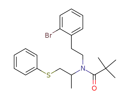 Propanamide,
N-[2-(2-bromophenyl)ethyl]-2,2-dimethyl-N-[1-methyl-2-(phenylthio)ethyl]
-