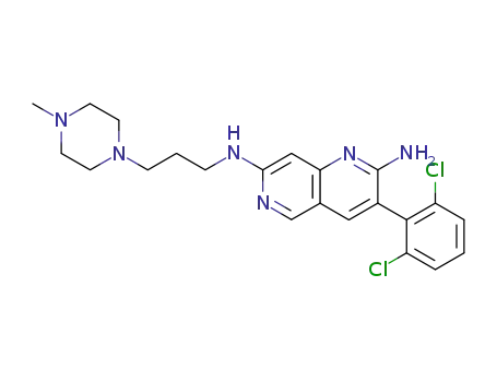 3-(2,6-Dichlorophenyl)-7-{[3-(4-methylpiperazin-1-yl)propyl]amino}-1,6-naphthyridin-2-amine