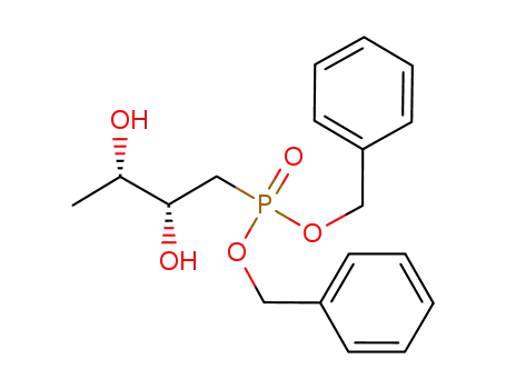 Molecular Structure of 828268-23-1 (Phosphonic acid, [(2R,3S)-2,3-dihydroxybutyl]-, bis(phenylmethyl) ester)