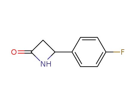 Molecular Structure of 930769-46-3 (4-(4-Fluorophenyl)-2-azetidinone)
