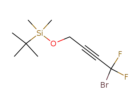 Molecular Structure of 108234-74-8 (Silane, [(4-bromo-4,4-difluoro-2-butynyl)oxy](1,1-dimethylethyl)dimethyl-)