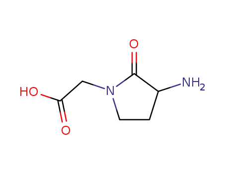 Molecular Structure of 179605-47-1 (1-Pyrrolidineaceticacid,3-amino-2-oxo-,(R)-(9CI))