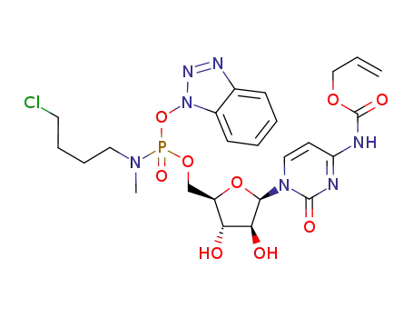5'-[N<sup>4</sup>-(allyloxycarbonyl)cytosine arabinosyl] 1-benzotriazolyl N-methyl-N-(4-chlorobutyl) phosphoramidate