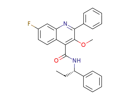 4-Quinolinecarboxamide,
7-fluoro-3-methoxy-2-phenyl-N-[(1S)-1-phenylpropyl]-