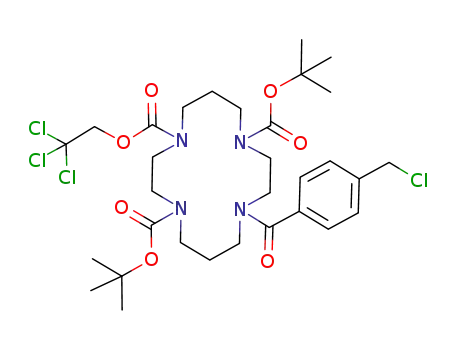 1,8-bis(tert-butoxycarbonyl)-4-[4-(chloromethyl)benzoyl]-11-(2,2,2-trichloroethoxycarbonyl)-1,4,8,11-tetraazacyclotetradecane