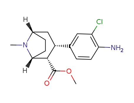 3β-(4'-amino-3'-chlorophenyl)tropane-2β-carboxylic acid methyl ester