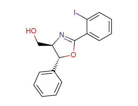 Molecular Structure of 872052-32-9 ([(R,R)-2-(2-iodophenyl)-5-phenyl-4,5-dihydrooxazol-4-yl]methanol)