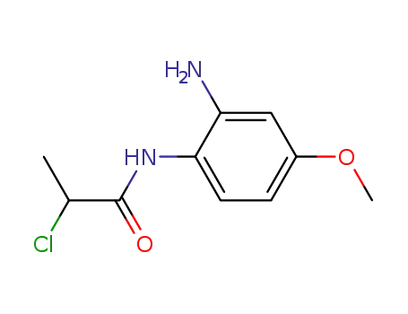 Molecular Structure of 868771-33-9 (<i>N</i>-(2-amino-4-methoxy-phenyl)-2-chloro-propionamide)