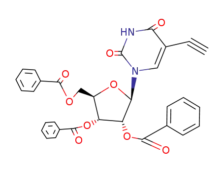 Molecular Structure of 69075-41-8 (Uridine, 5-ethynyl-, 2',3',5'-tribenzoate)