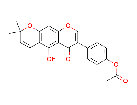 2H,6H-Benzo[1,2-b:5,4-b']dipyran-6-one, 7-[4-(acetyloxy)phenyl]-5-hydroxy-2,2-dimethyl-