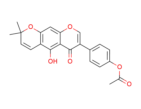 Molecular Structure of 86989-18-6 (Alpinumisoflavone acetate)