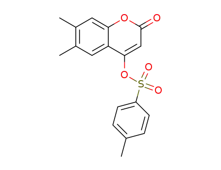 Molecular Structure of 879416-91-8 (2H-1-Benzopyran-2-one, 6,7-dimethyl-4-[[(4-methylphenyl)sulfonyl]oxy]-)