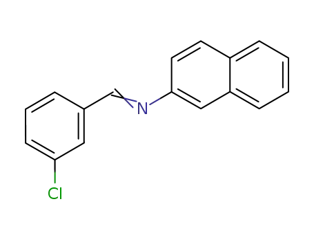 Molecular Structure of 85378-37-6 (2-Naphthalenamine, N-[(3-chlorophenyl)methylene]-)