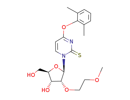 Molecular Structure of 647839-19-8 (Uridine, 4-O-(2,6-dimethylphenyl)-2'-O-(2-methoxyethyl)-2-thio-)