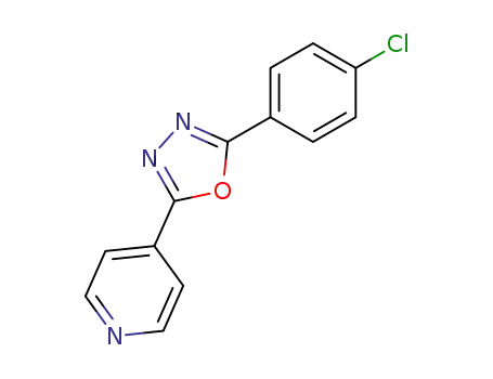 Molecular Structure of 90017-07-5 (Pyridine, 4-[5-(4-chlorophenyl)-1,3,4-oxadiazol-2-yl]-)