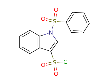 Molecular Structure of 535930-73-5 (1-(Phenylsulfonyl)indole-3-sulfonyl chloride)