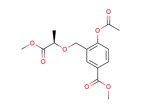4-acetoxy-3-(1-methoxycarbonyl-ethoxy-(R)-methyl)-benzoic acid methyl ester