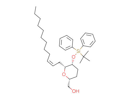 2H-Pyran-2-methanol,
5-[[(1,1-dimethylethyl)diphenylsilyl]oxy]-6-(2Z)-2-dodecenyltetrahydro-,
(2R,5R,6R)-