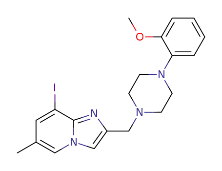 8-iodo-2-[4-(2-methoxy-phenyl)-piperazin-1-ylmethyl]-6-methyl-imidazo[1,2-<i>a</i>]pyridine