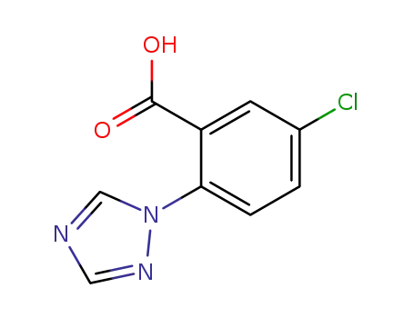 Molecular Structure of 629655-19-2 (5-CHLORO-2-(1H-1,2,4-TRIAZOL-1-YL)BENZOIC ACID)