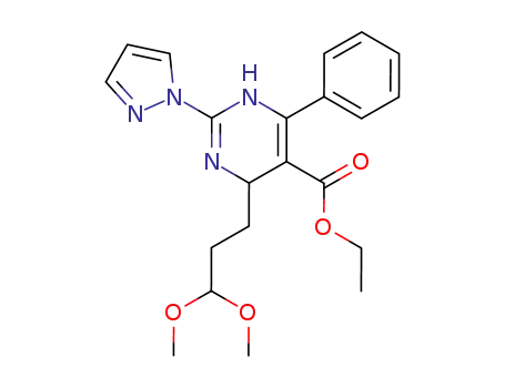 4-(3,3-dimethoxypropyl)-6-phenyl-2-pyrazol-1-yl-1,4-dihydropyrimidine-5-carboxylic acid ethyl ester