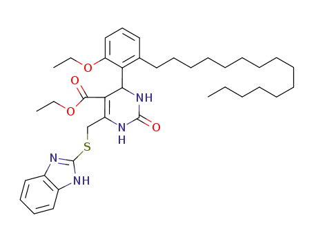 5-Pyrimidinecarboxylic acid,
6-[(1H-benzimidazol-2-ylthio)methyl]-4-(2-ethoxy-6-pentadecylphenyl)-1,
2,3,4-tetrahydro-2-oxo-, ethyl ester