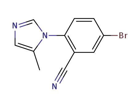 Molecular Structure of 870837-42-6 (5-bromo-2-(5-methyl-1H-imidazol-1-yl)benzonitrile)