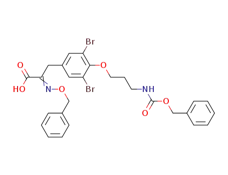 3-[4-(3-benzyloxycarbonylaminopropoxy)-3,5-dibromophenyl]-2-benzyloxyiminopropanoic acid