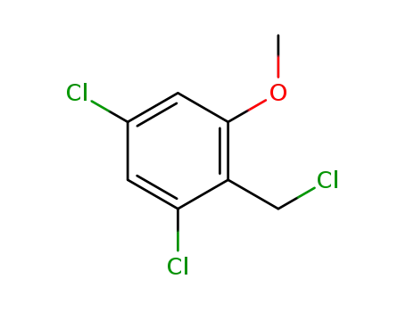 Molecular Structure of 886617-10-3 (Benzene, 1,5-dichloro-2-(chloromethyl)-3-methoxy-)