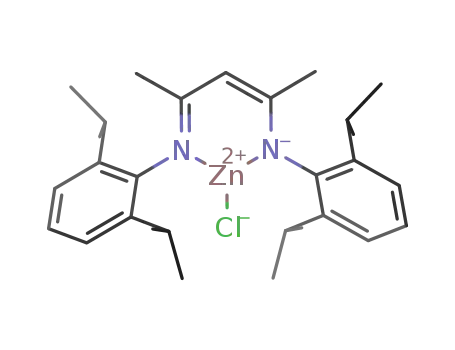 Molecular Structure of 359641-96-6 ((2-((2,6-diisopropylphenyl)amino)-4-((2,6-diisopropylphenyl)imino)pent-2-ene)ZnCl)